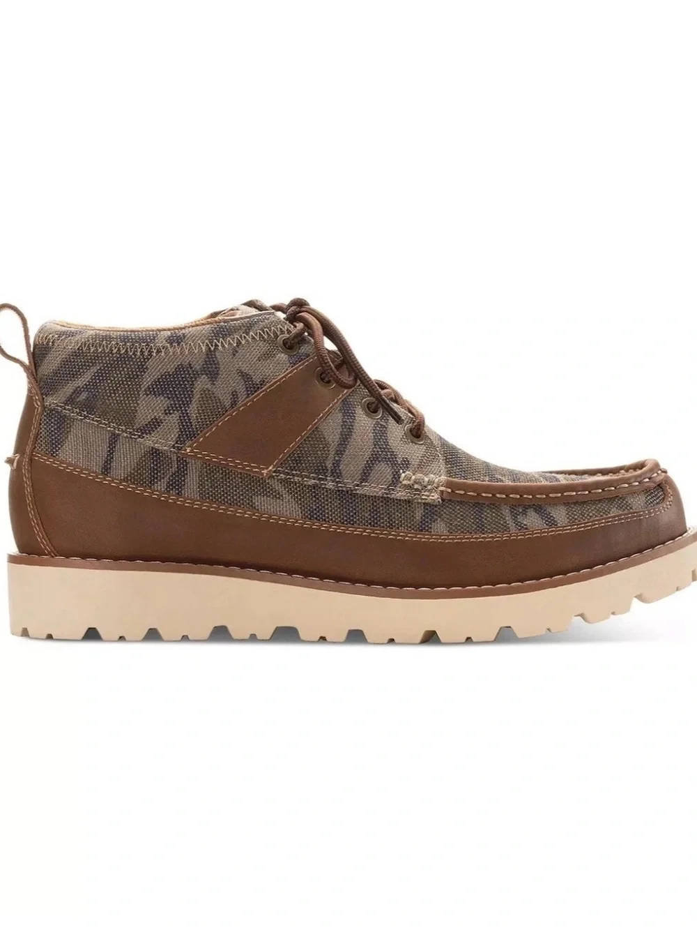 Men's Brown Camouflage Chukka Boots with Lug Sole